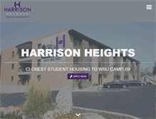 Tablet Screenshot of harrisonheightsapartments.com